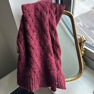 Burgundy red scarf